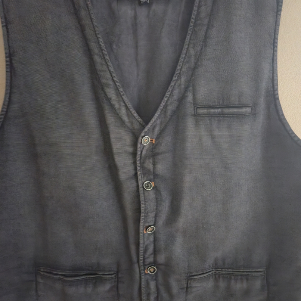 Stylish 32 Bar Blues  Men's Pique Vest Size XL Made In Turkey - Picture 2 of 10